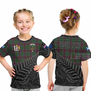 Crosbie Crest Tartan Kid T-Shirt with New Zealand Silver Fern Half Style