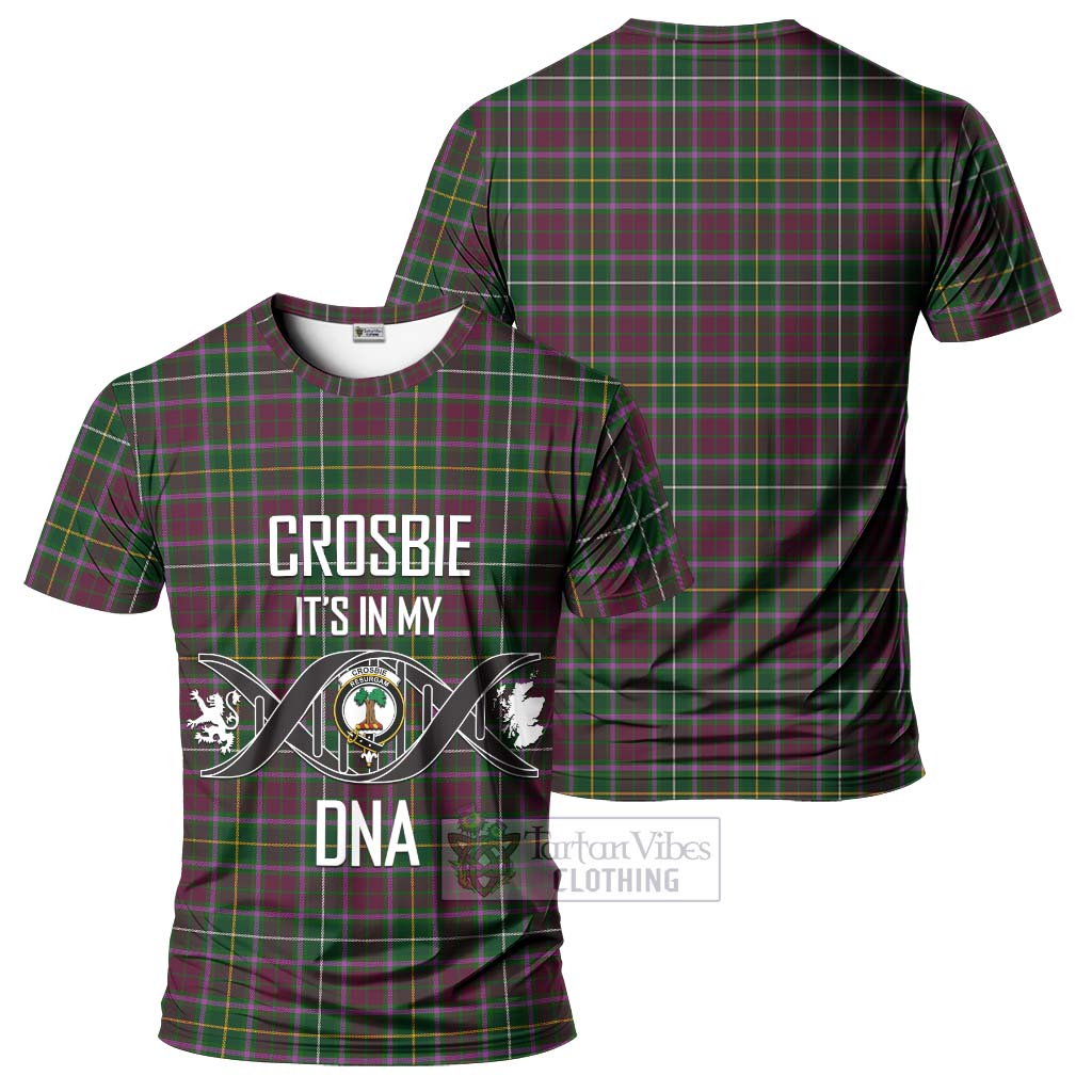 Tartan Vibes Clothing Crosbie Tartan T-Shirt with Family Crest DNA In Me Style