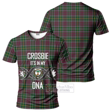 Crosbie Tartan T-Shirt with Family Crest DNA In Me Style