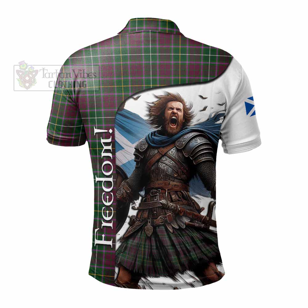 Tartan Vibes Clothing Crosbie Crest Tartan Polo Shirt Inspired by the Freedom of Scottish Warrior