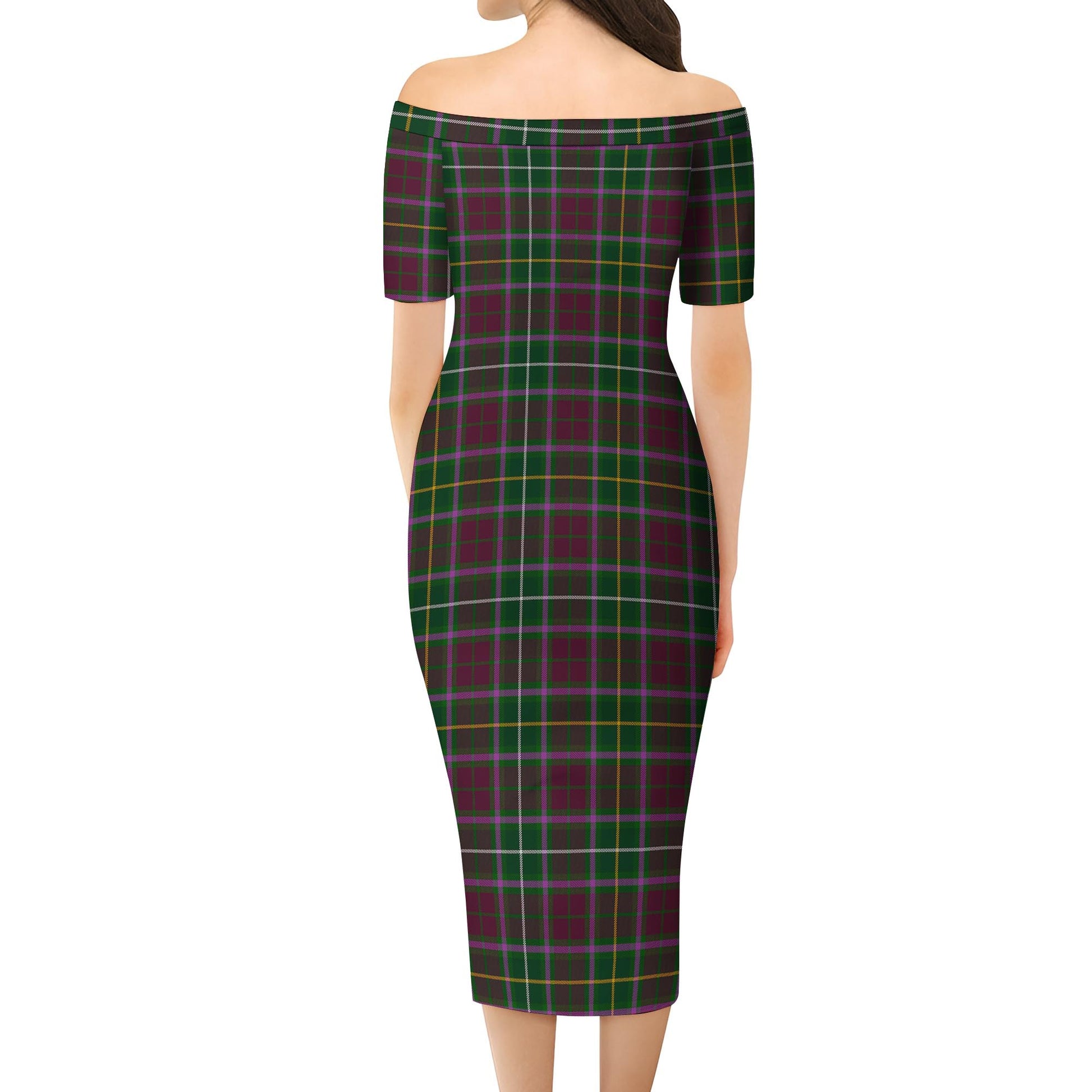 Crosbie Tartan Off Shoulder Lady Dress - Tartanvibesclothing