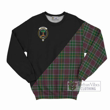 Crosbie Tartan Sweatshirt with Family Crest and Military Logo Style