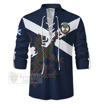 Crosbie Tartan Lion Rampant Ghillie Kilt Shirt Proudly Display Your Heritage with Alba Gu Brath and Clan Name