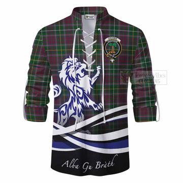 Crosbie Tartan Ghillie Kilt Shirt with Alba Gu Brath Regal Lion Emblem