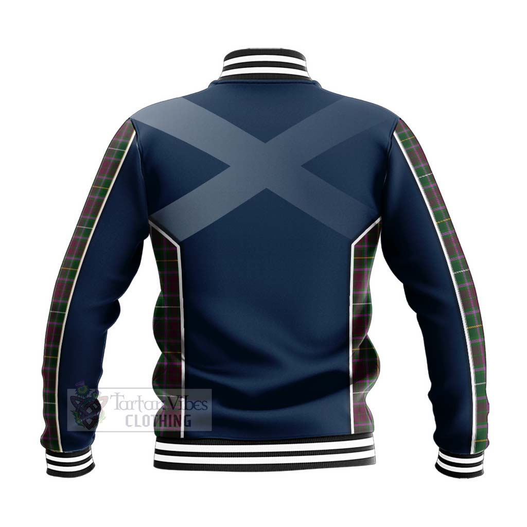 Tartan Vibes Clothing Crosbie Tartan Baseball Jacket with Family Crest and Scottish Thistle Vibes Sport Style