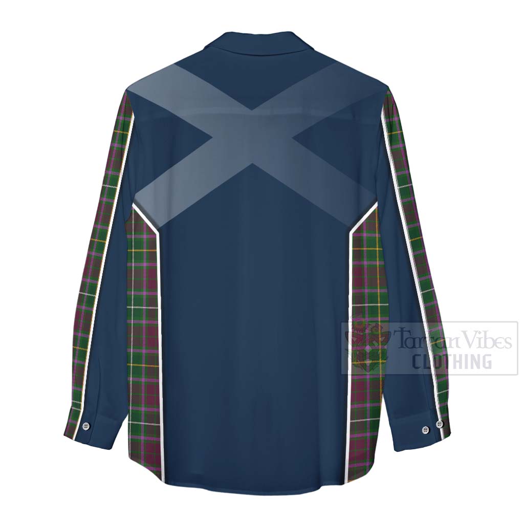 Tartan Vibes Clothing Crosbie Tartan Women's Casual Shirt with Family Crest and Scottish Thistle Vibes Sport Style