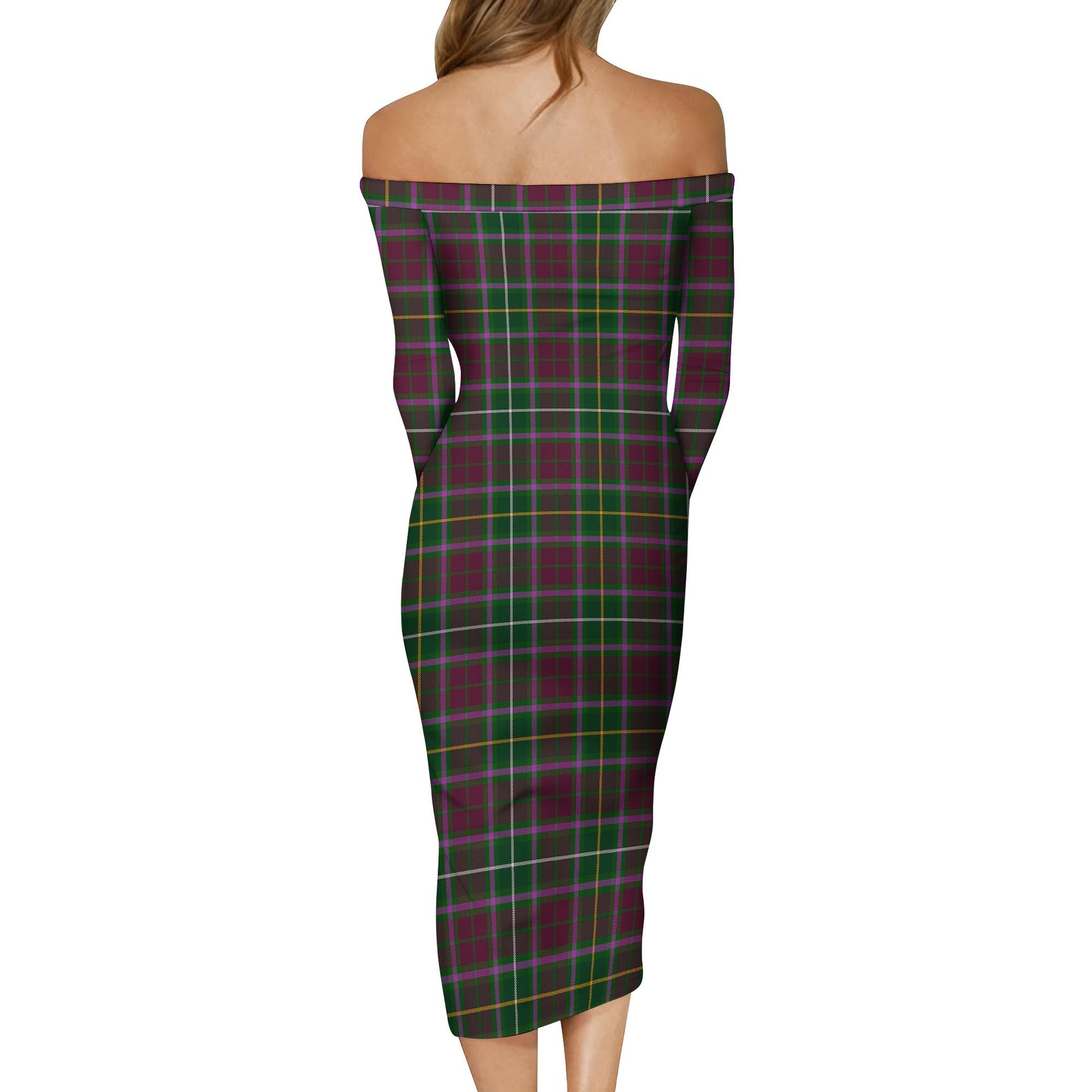 Crosbie Tartan Off Shoulder Lady Dress - Tartanvibesclothing