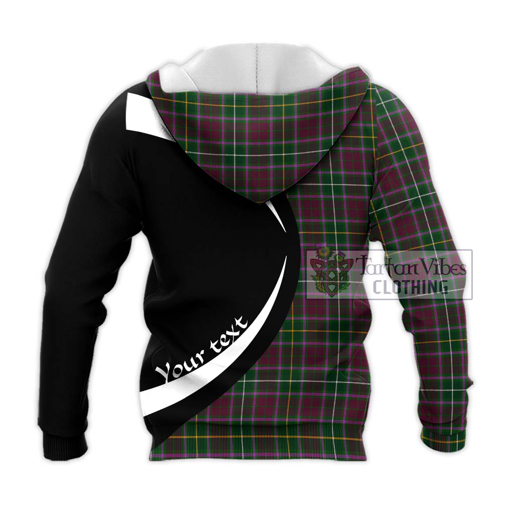 Tartan Vibes Clothing Crosbie Tartan Knitted Hoodie with Family Crest Circle Style