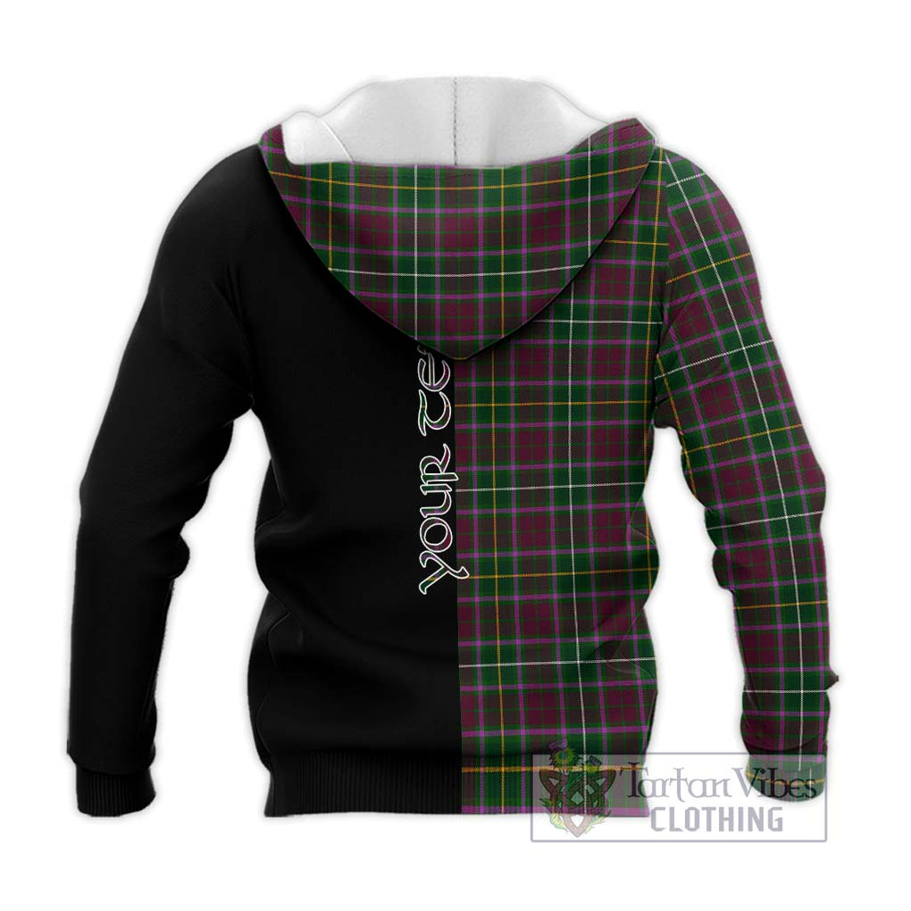 Crosbie Tartan Knitted Hoodie with Family Crest and Half Of Me Style - Tartanvibesclothing Shop