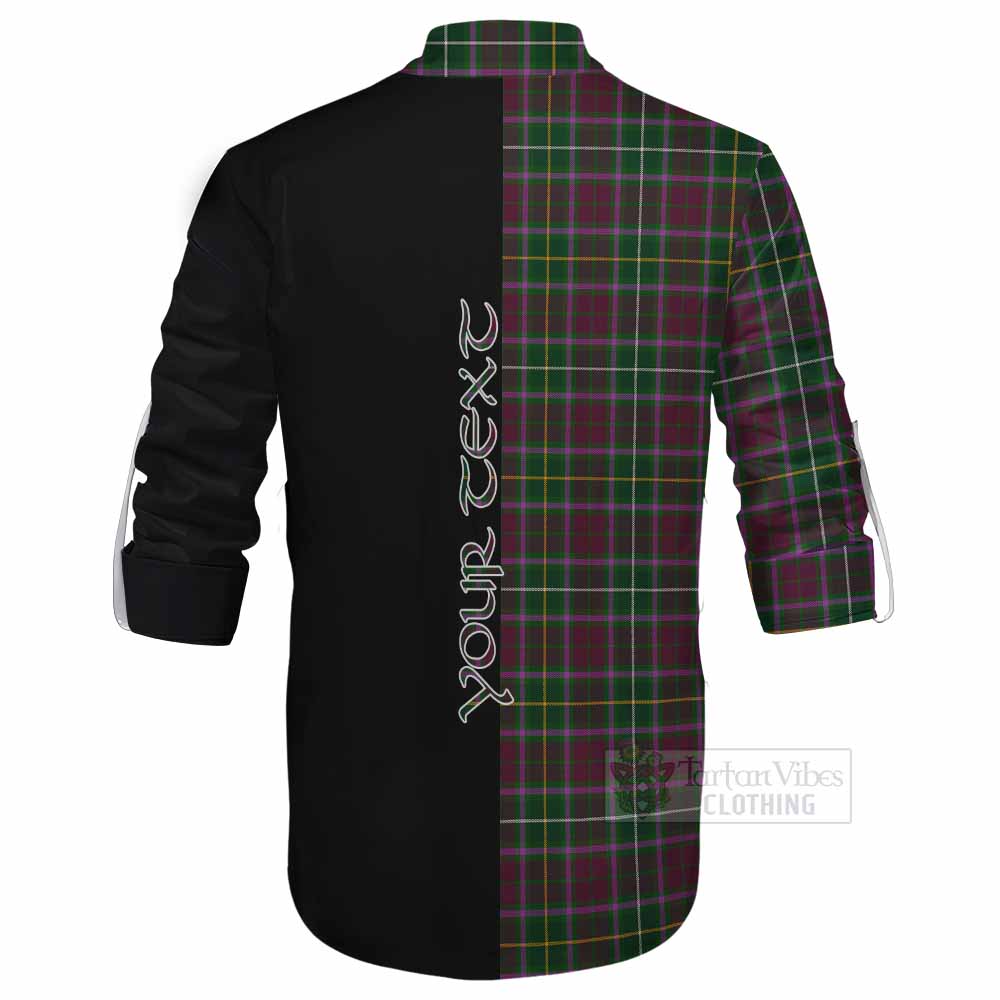 Tartan Vibes Clothing Crosbie Tartan Ghillie Kilt Shirt with Family Crest and Half Of Me Style