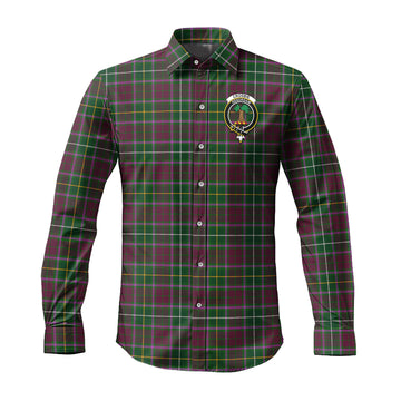 Crosbie Tartan Long Sleeve Button Up Shirt with Family Crest