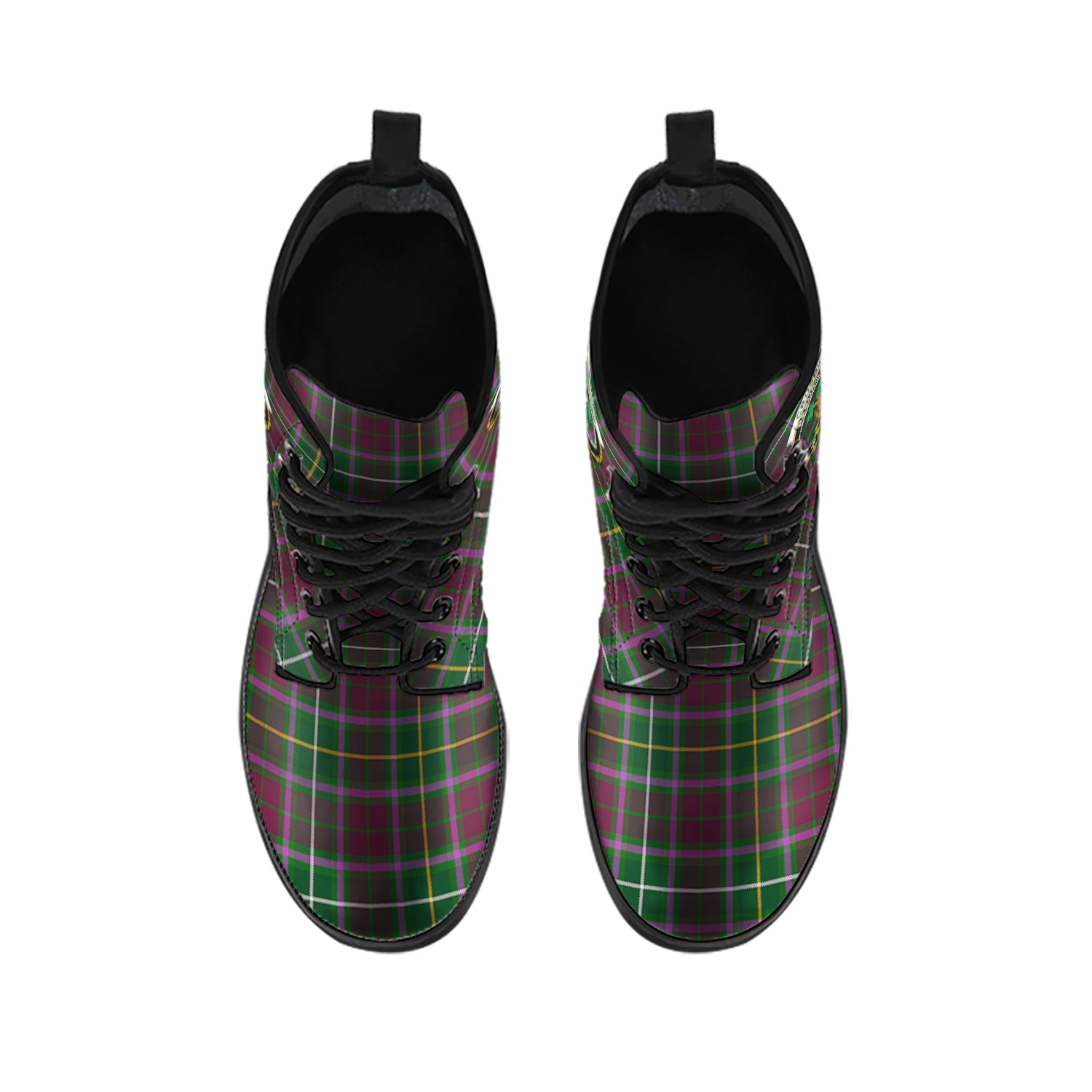 crosbie-tartan-leather-boots-with-family-crest