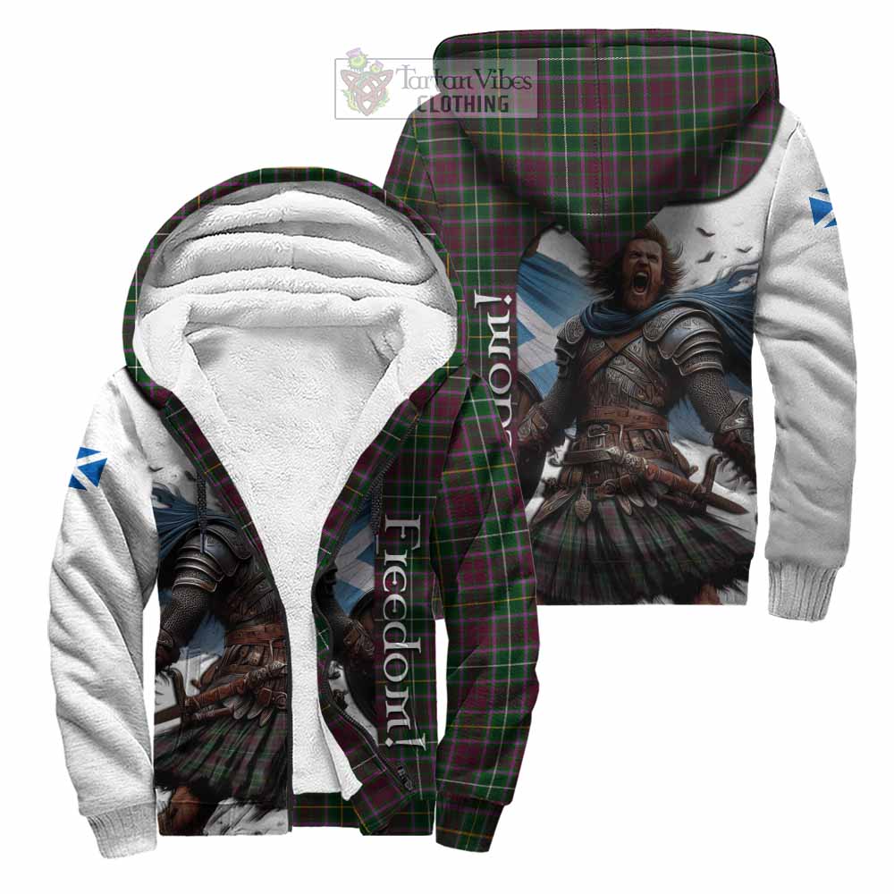 Tartan Vibes Clothing Crosbie Crest Tartan Sherpa Hoodie Inspired by the Freedom of Scottish Warrior