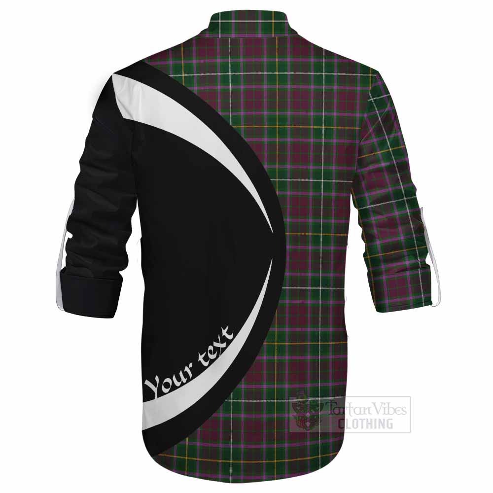 Tartan Vibes Clothing Crosbie Tartan Ghillie Kilt Shirt with Family Crest Circle Style