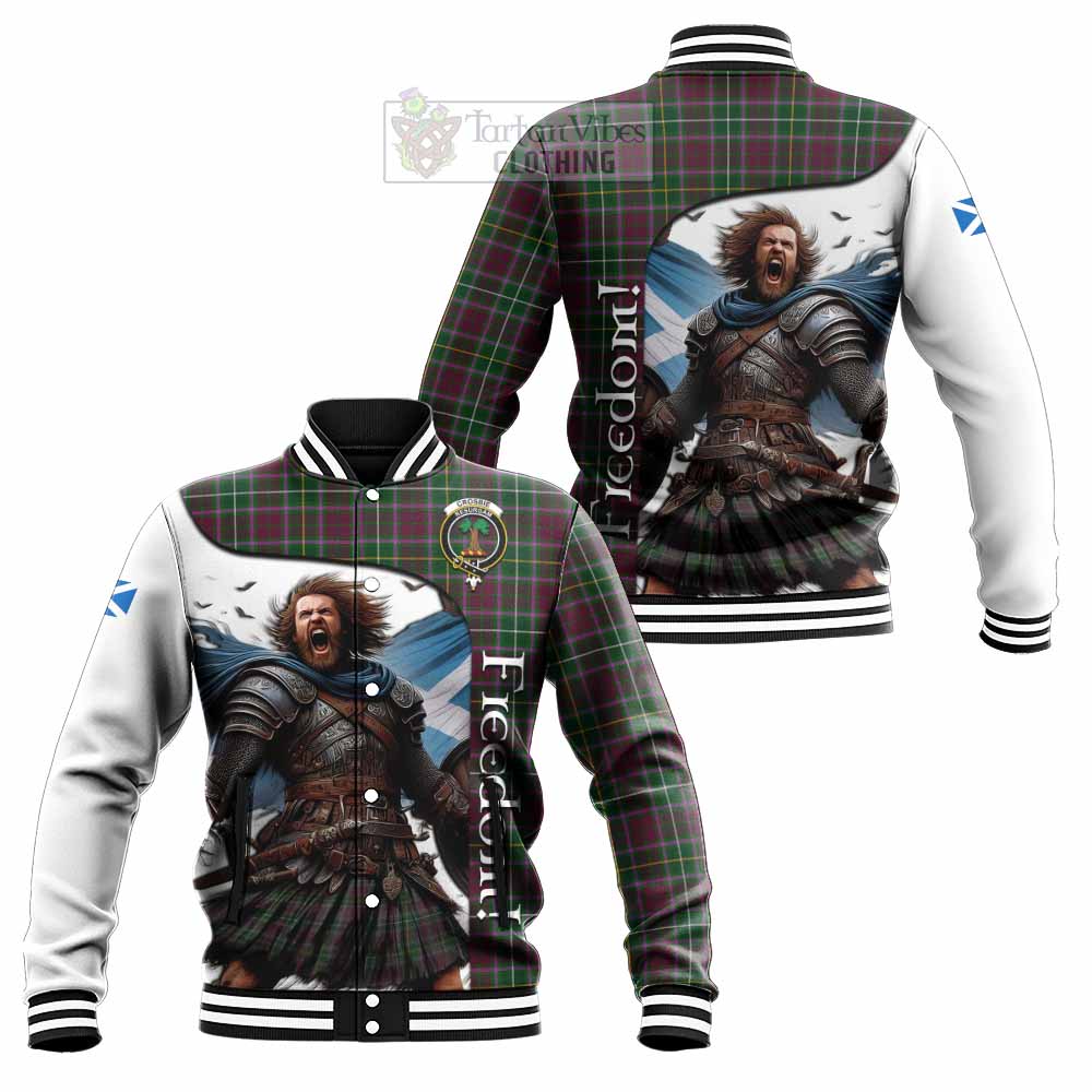 Tartan Vibes Clothing Crosbie Crest Tartan Baseball Jacket Inspired by the Freedom of Scottish Warrior