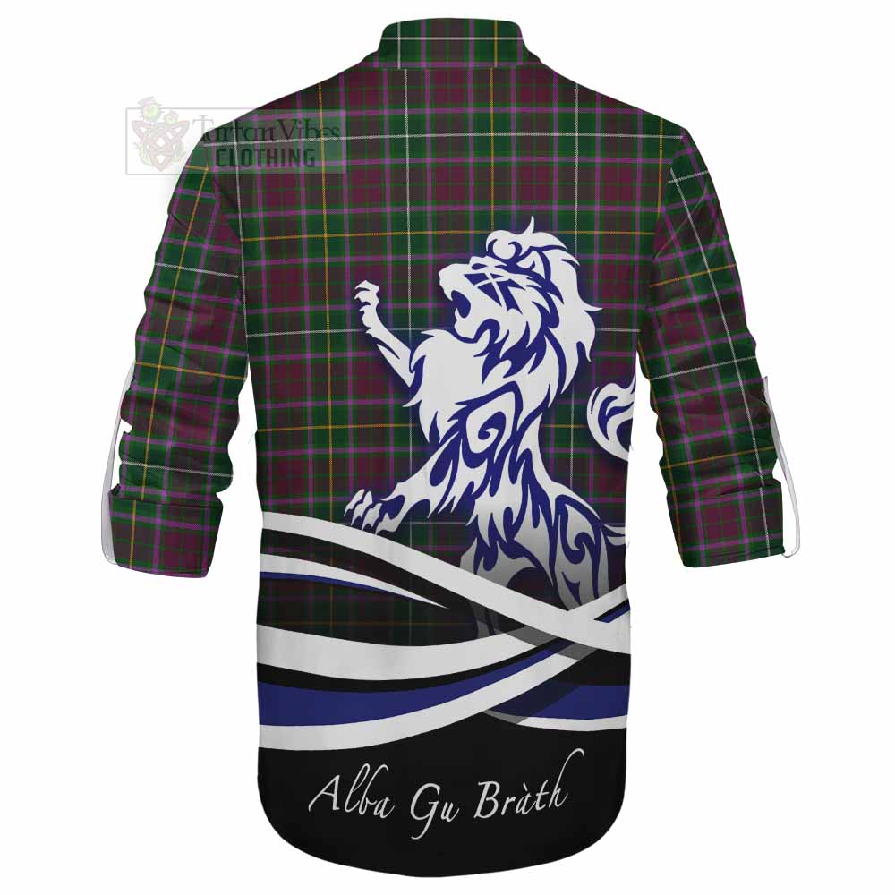 Tartan Vibes Clothing Crosbie Tartan Ghillie Kilt Shirt with Alba Gu Brath Regal Lion Emblem