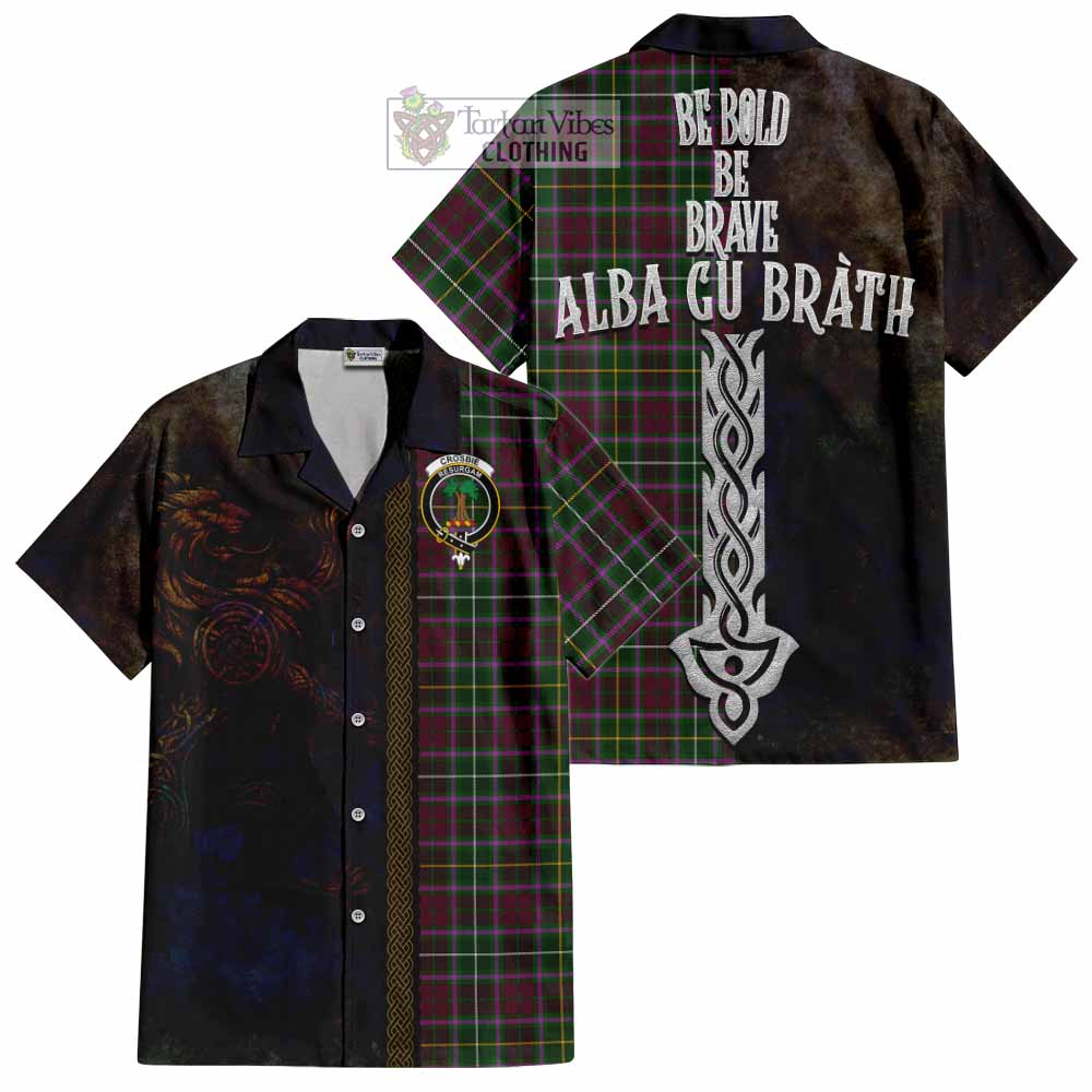 Crosbie Tartan Family Crest Hawaiian Shirt Alba Gu Brath Be Brave Lion Ancient Style - Tartan Vibes Clothing