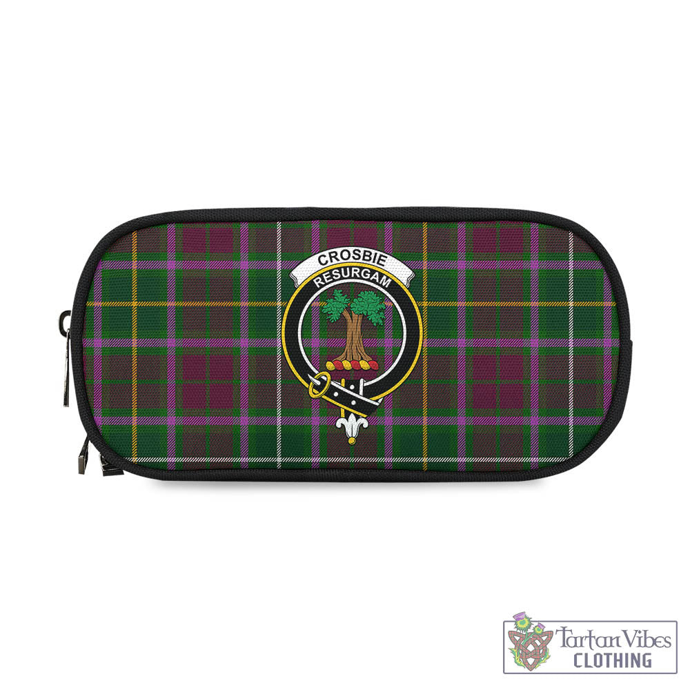 Tartan Vibes Clothing Crosbie Tartan Pen and Pencil Case with Family Crest