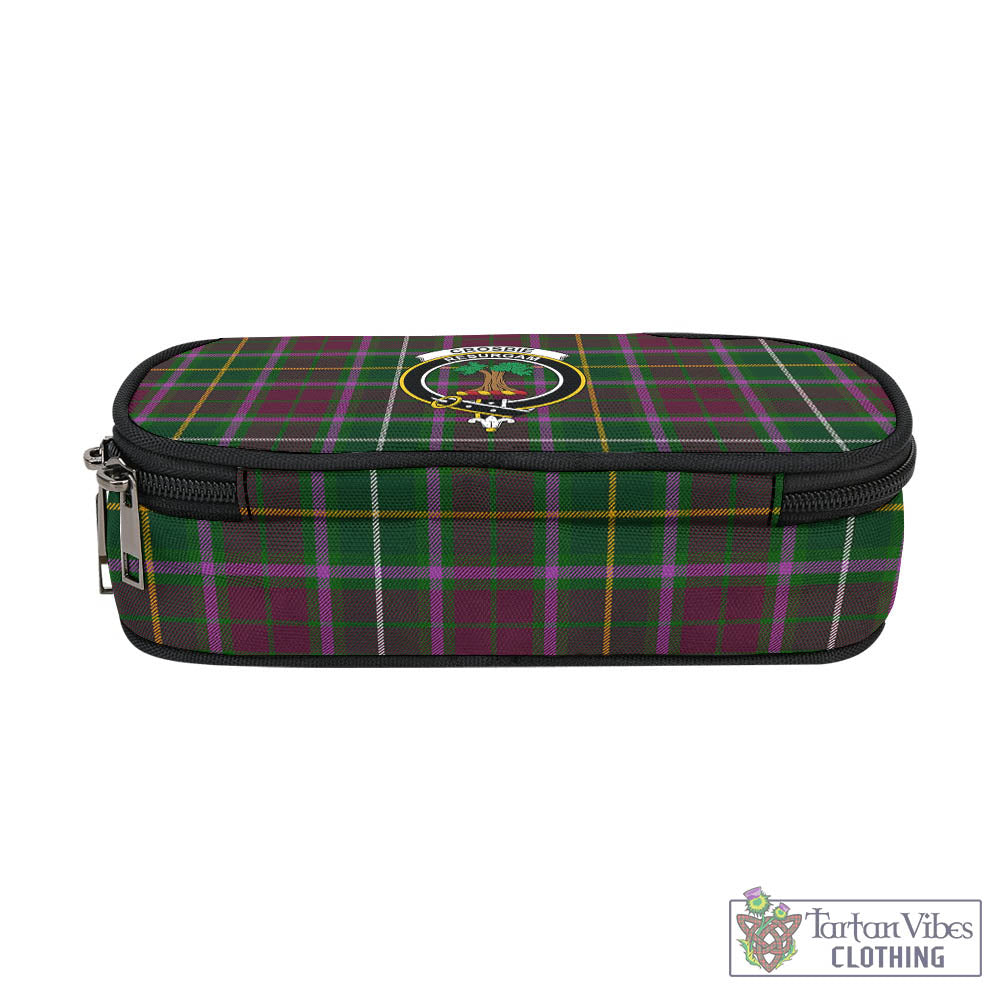 Tartan Vibes Clothing Crosbie Tartan Pen and Pencil Case with Family Crest