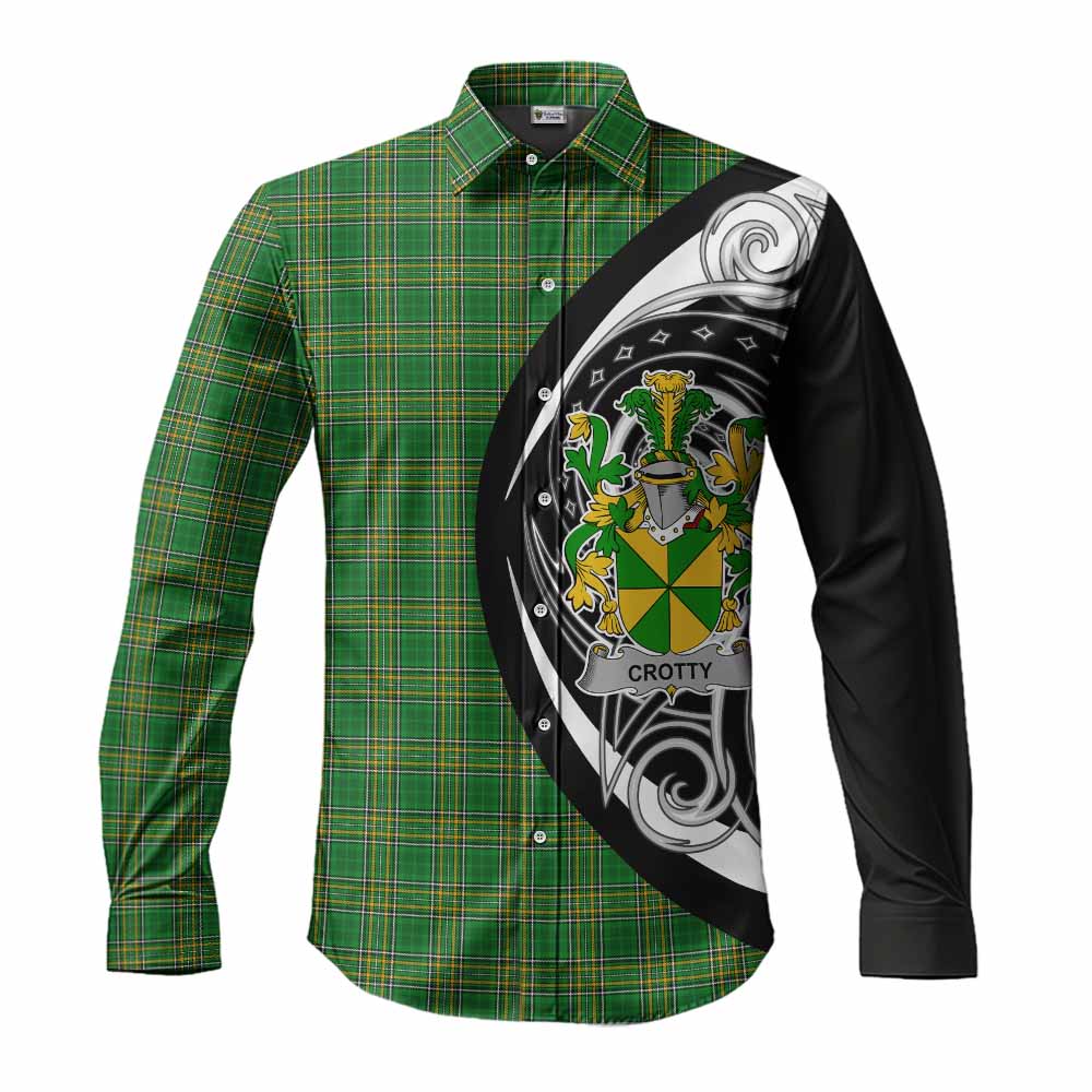 Crotty Irish Clan Long Sleeve Button Shirt Celtic Circle Style Men's Shirt S - Tartan Vibes Clothing