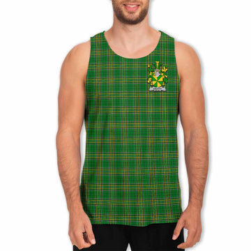 Crotty Irish Clan Tartan Men's Tank Top with Coat of Arms