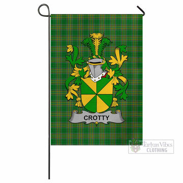 Crotty Irish Clan Tartan Flag with Coat of Arms