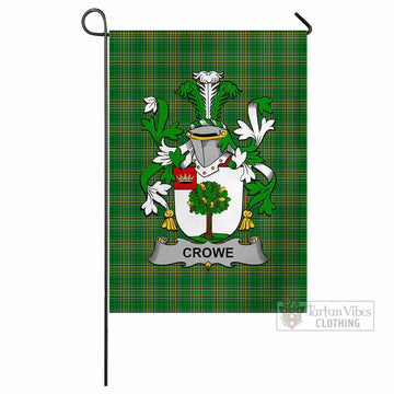 Crowe Irish Clan Tartan Flag with Coat of Arms