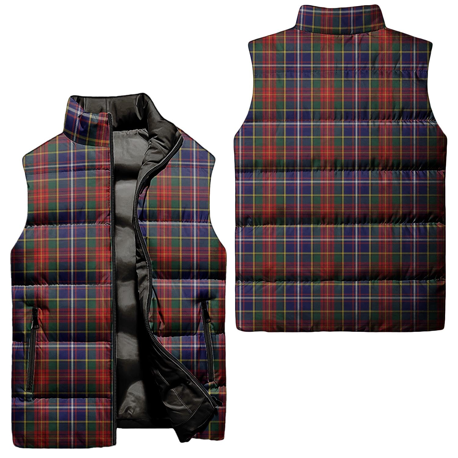 Crozier Tartan Sleeveless Puffer Jacket Unisex - Tartanvibesclothing