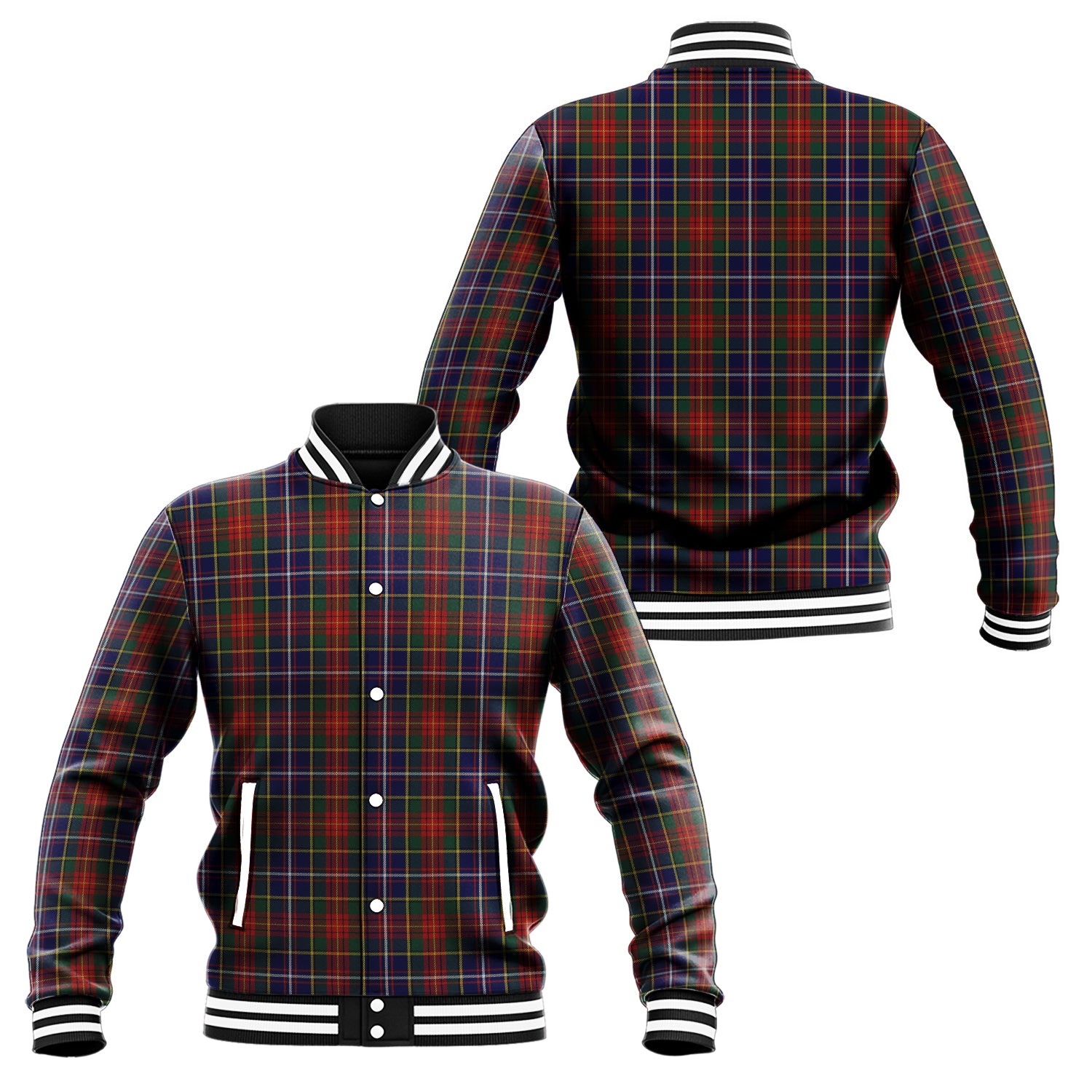 Crozier Tartan Baseball Jacket Unisex - Tartan Vibes Clothing