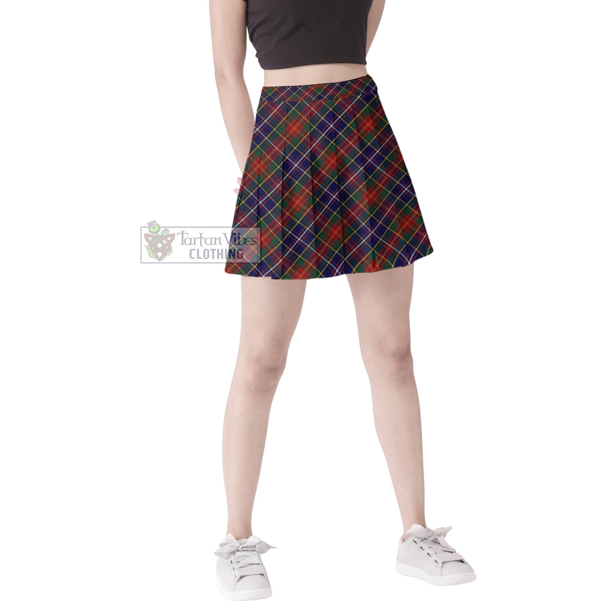 Tartan Vibes Clothing Crozier Tartan Women's Plated Mini Skirt