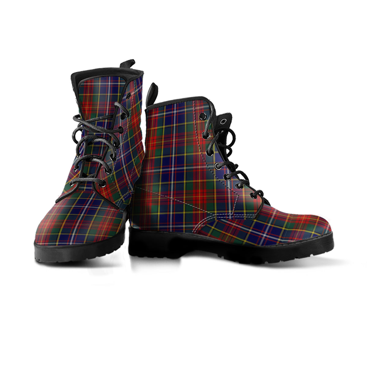 Crozier Tartan Leather Boots Men' Boots - Tartan Vibes Clothing