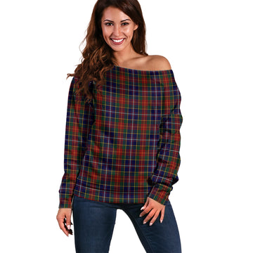 Crozier Tartan Off Shoulder Women Sweater