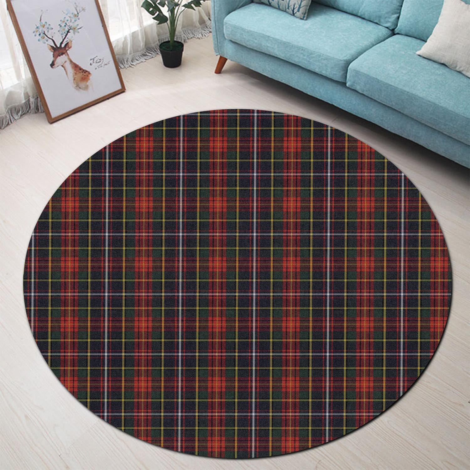 Crozier Tartan Round Rug - Tartanvibesclothing