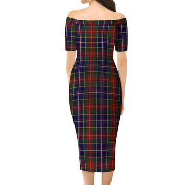 Crozier Tartan Off Shoulder Lady Dress