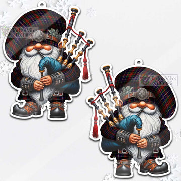 Crozier Tartan Bagpiper Gnome Christmas Ornament