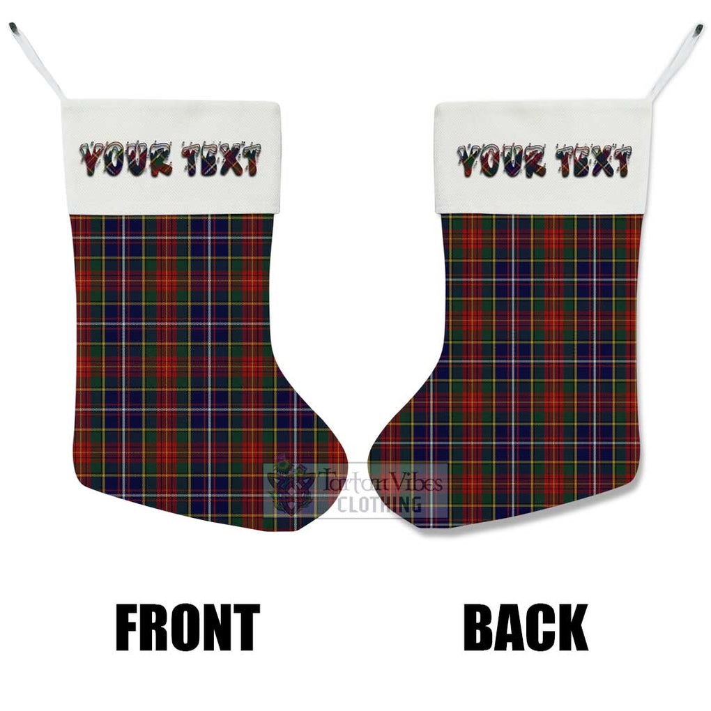 Tartan Vibes Clothing Crozier Tartan Christmas Stocking with Personalized Text