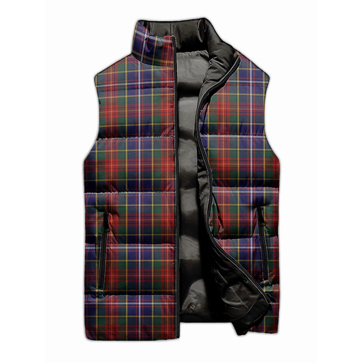 Crozier Tartan Sleeveless Puffer Jacket - Tartanvibesclothing