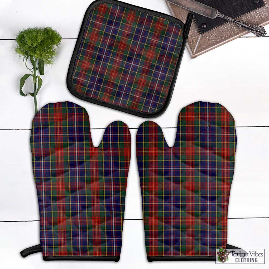 Crozier Tartan Combo Oven Mitt & Pot-Holder Combo 1 Oven Mitt & 1 Pot-Holder Black - Tartan Vibes Clothing