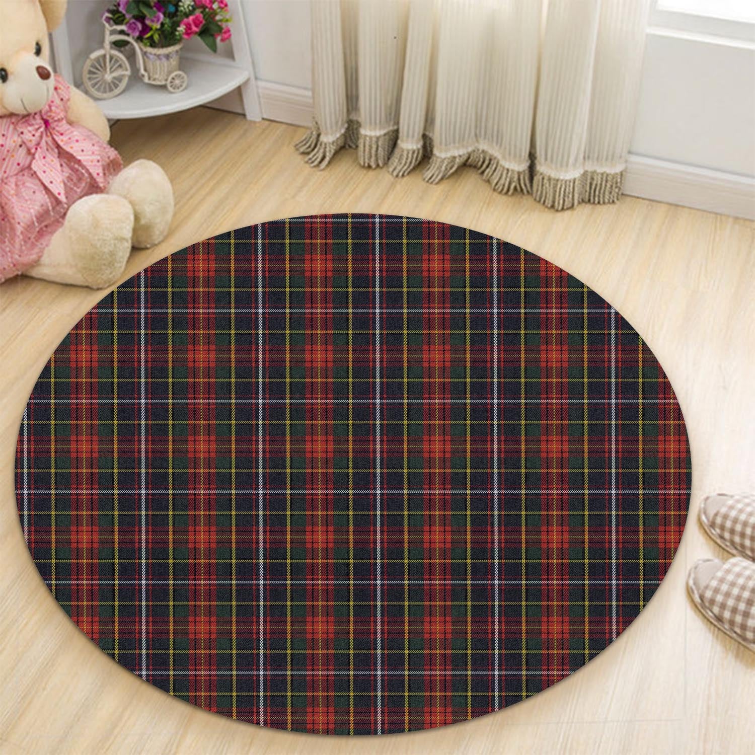 Crozier Tartan Round Rug - Tartanvibesclothing