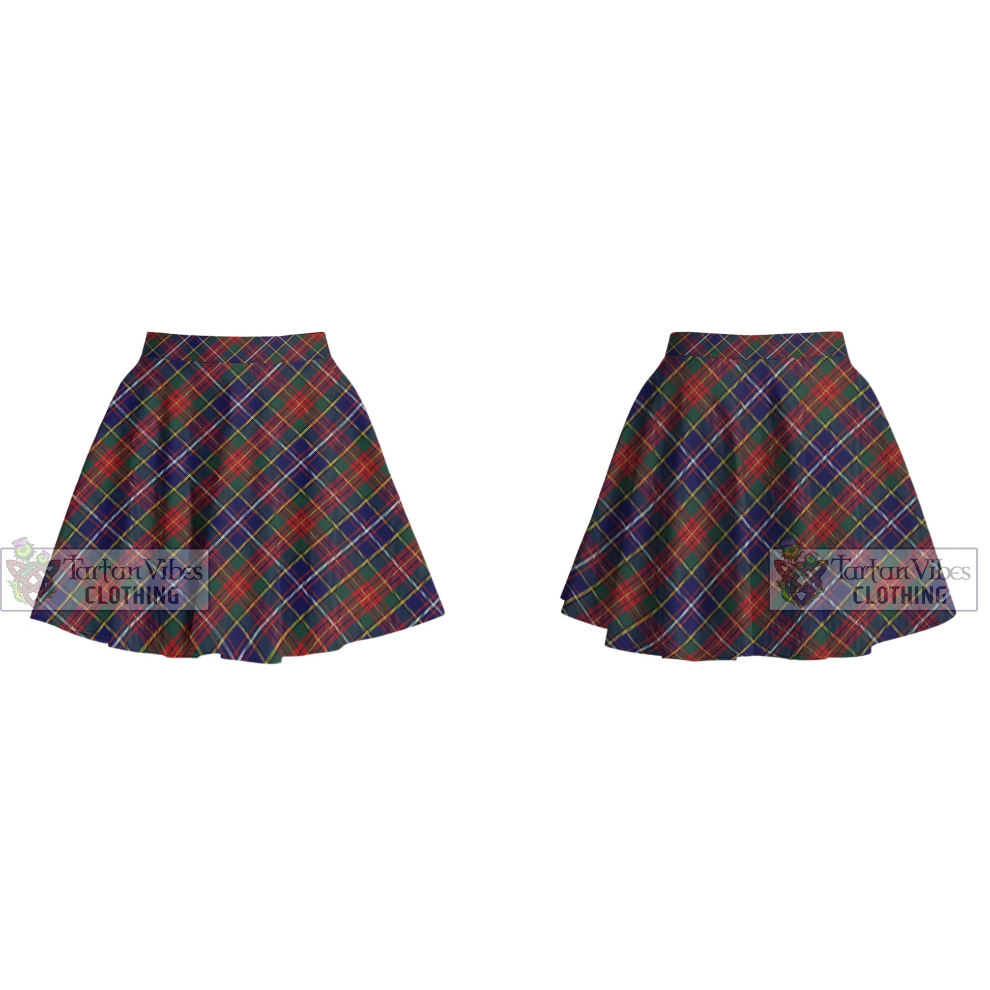 Tartan Vibes Clothing Crozier Tartan Women's Plated Mini Skirt