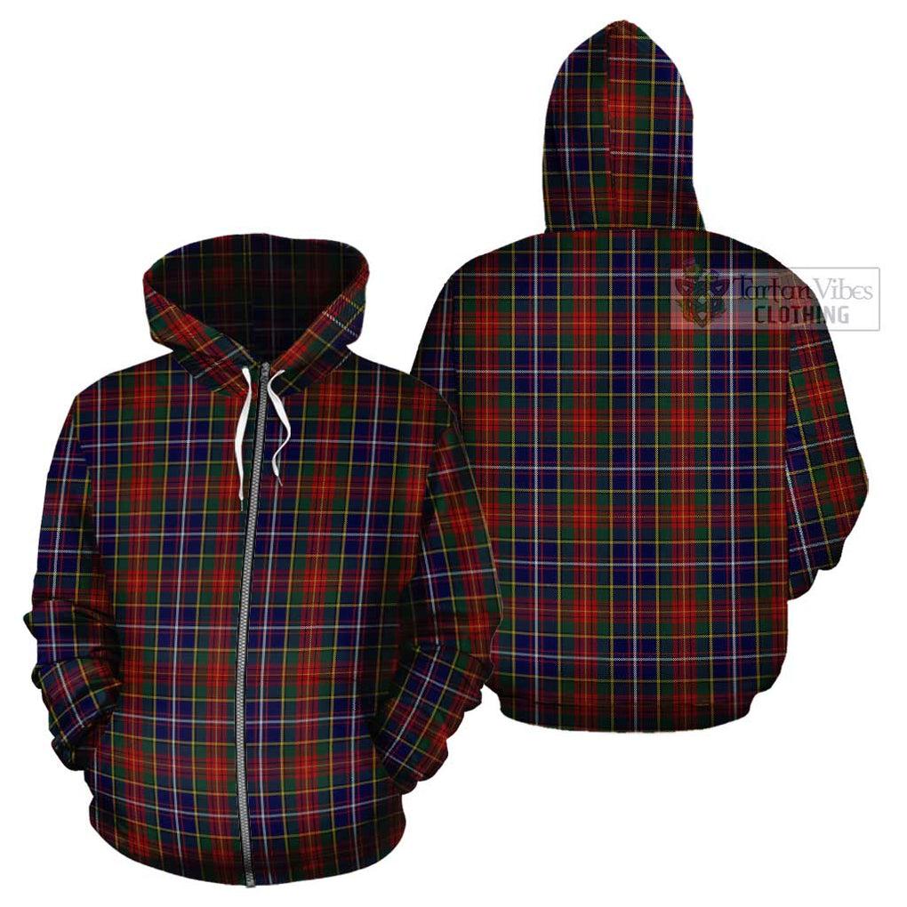 Crozier Tartan Cotton Hoodie Zip Hoodie - Tartan Vibes Clothing