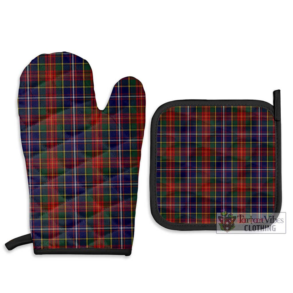 Crozier Tartan Combo Oven Mitt & Pot-Holder Combo 1 Oven Mitt & 2 Pot-Holder Black - Tartan Vibes Clothing