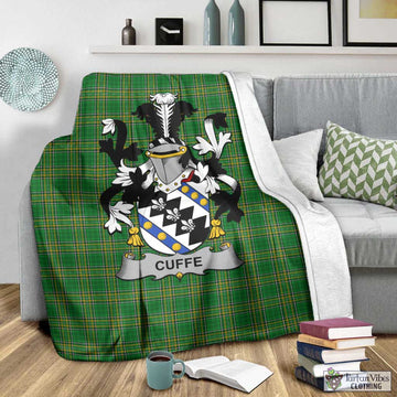 Cuffe Irish Clan Tartan Blanket with Coat of Arms