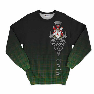 Cullinan Irish Clan Sweatshirt with Coat of Arms Erin Go Bragh Celtic Inspired Unisex - Tartan Vibes Clothing