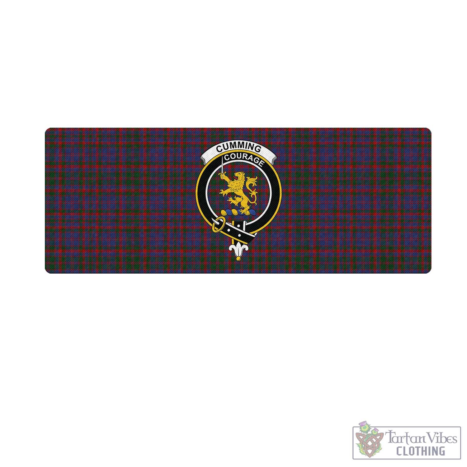 Tartan Vibes Clothing Cumming Tartan Mouse Pad with Family Crest