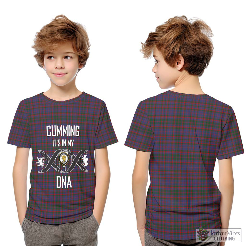 Cumming Tartan Kid T-Shirt with Family Crest DNA In Me Style Youth XL Size14 - Tartanvibesclothing Shop