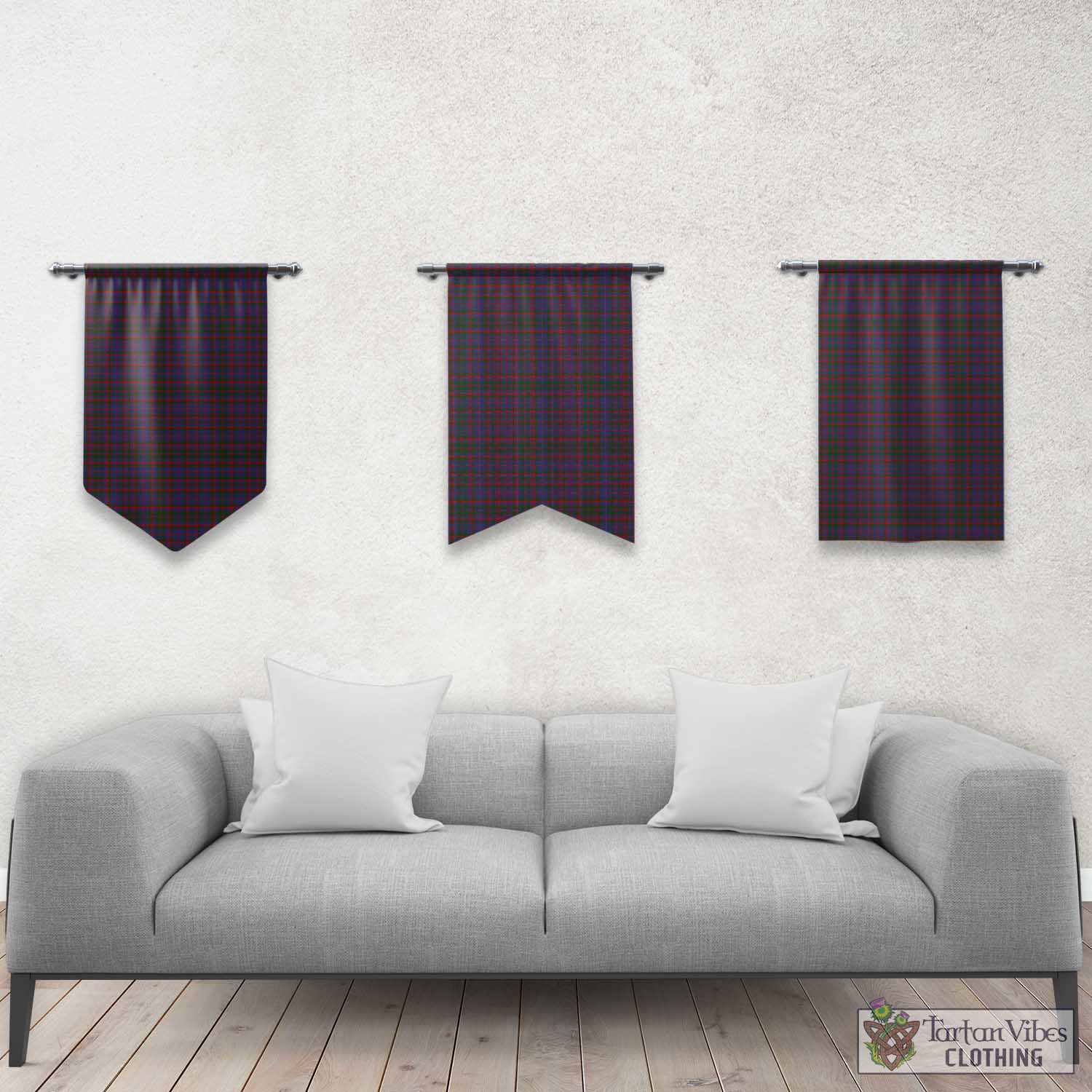 Tartan Vibes Clothing Cumming Tartan Gonfalon, Tartan Banner