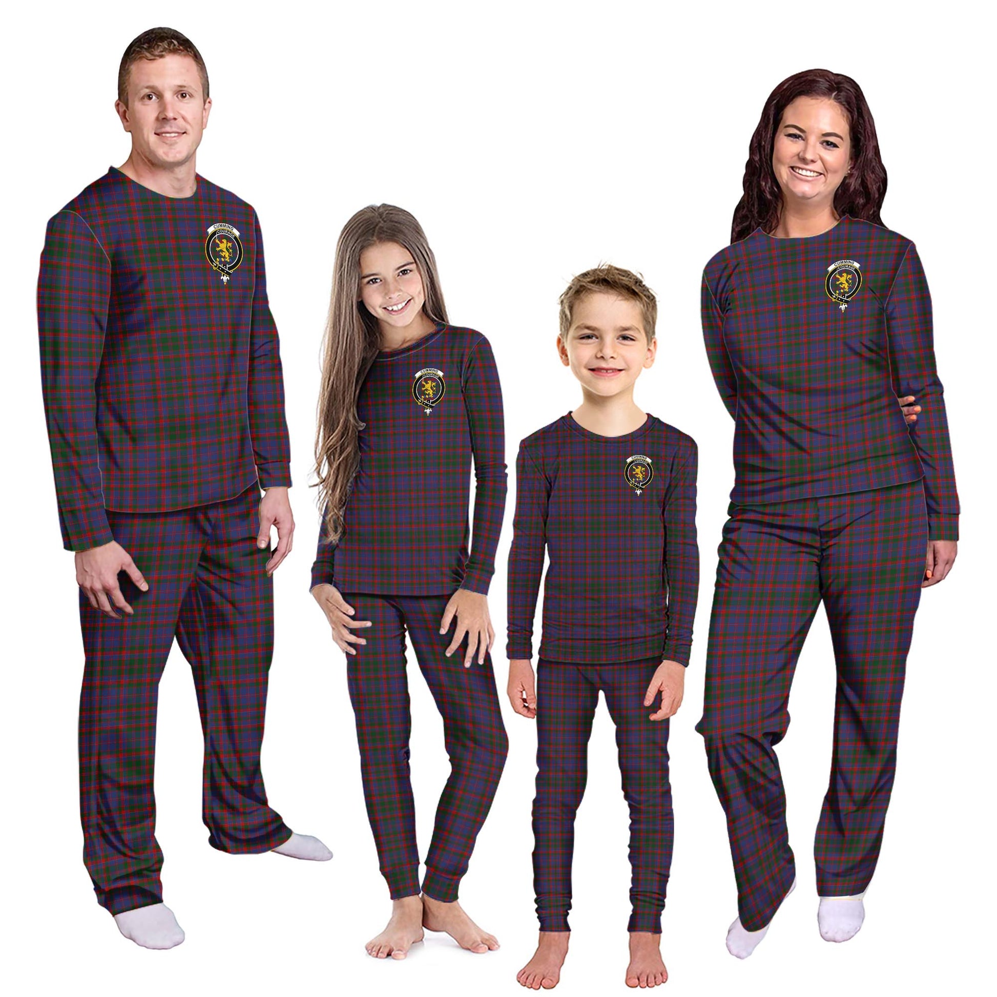 Cumming Tartan Pajamas Family Set with Family Crest Kid - Tartan Vibes Clothing