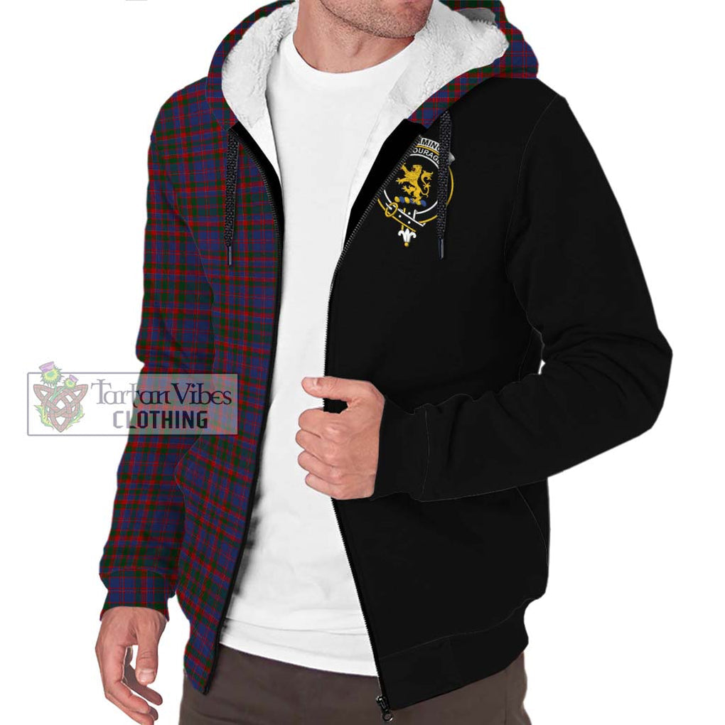 Cumming Tartan Sherpa Hoodie with Family Crest and Half Of Me Style Unisex S - Tartanvibesclothing Shop