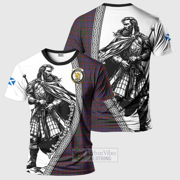 Cumming Tartan Clan Crest T-Shirt with Highlander Warrior Celtic Style